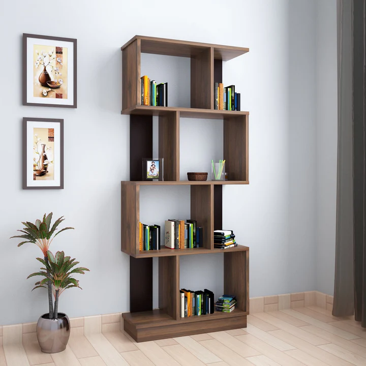 Wooden Open Bookshelf - Modern Display Bookcase, product view 1