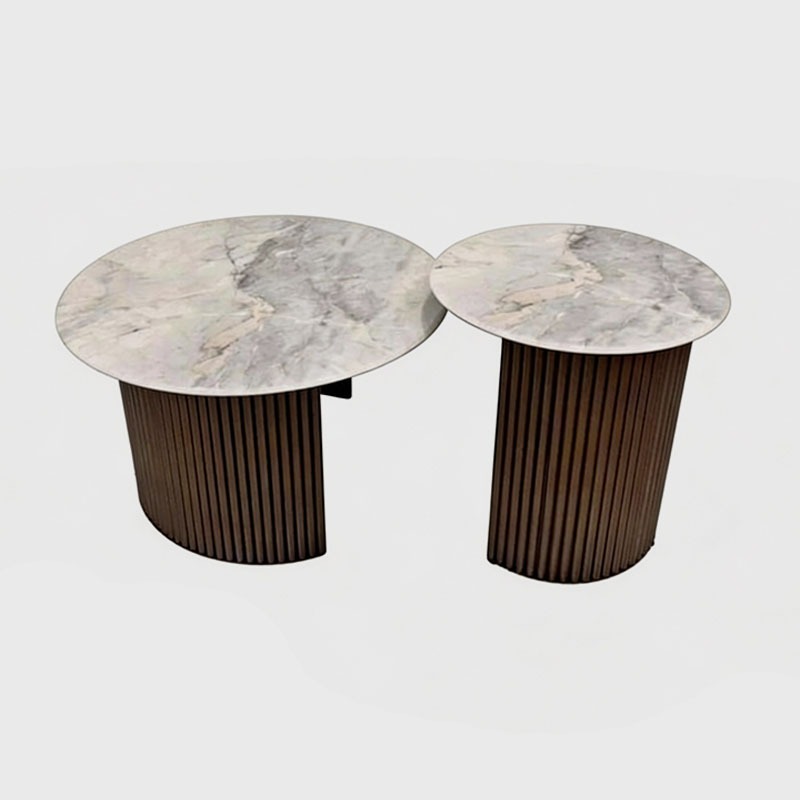 Florence Marble Top Nesting Center Table Set (Set of 2), product view 1
