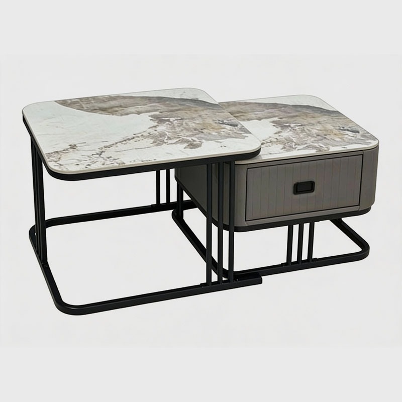 lara Ceramic Top Designer Center Table with Drawer, product view 1