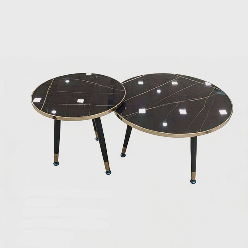 Milano Black Marble Nesting Table Set (Set of 2), product view 1