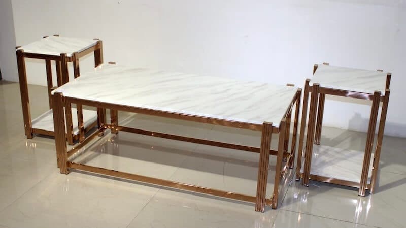 Oscar - White Marble Top Centre Table, product view 1
