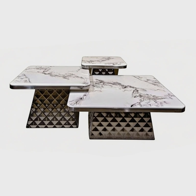 Verona Marble Top Center Table Set (Set of 3), product view 1