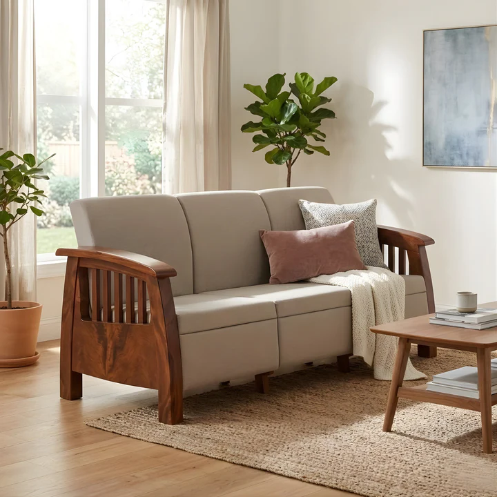 Outdoor 3 Seater Sofa – Fabric Sofa Set, product view 1