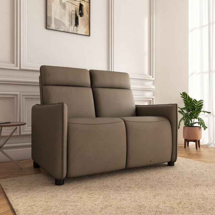 Carlton 2 Seater Sofa (Light Brown) – Premium Leatherette Sofa, product view 1