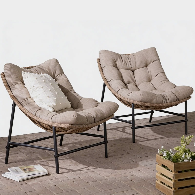 Modern Outdoor Lounge Chair Set (2 Seater), product view 1