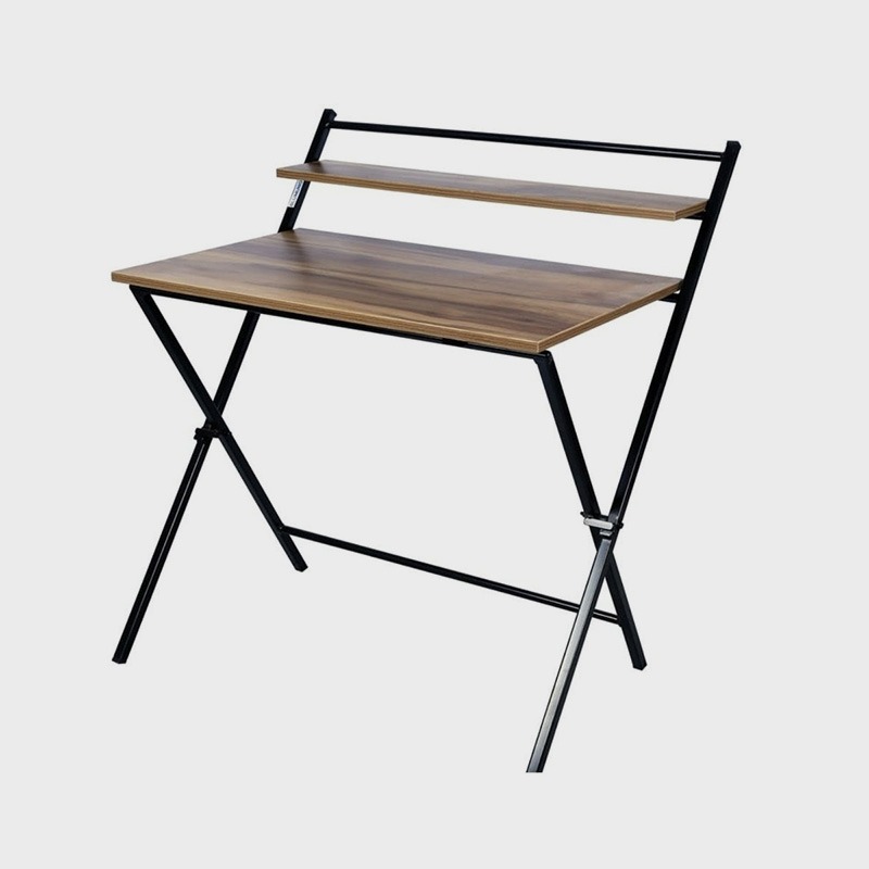 Foldable Wooden Working Desk with Metal Frame, product view 1